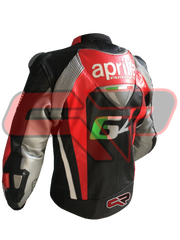 Aprilia Leather Motorbike Racing Jacket sideways