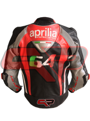 Aprilia Leather Motorbike Racing Jacket back