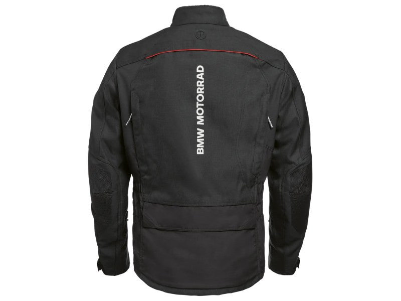 bmw gs rallye gtx motorcycle jacket for men back view with bmw motorrad logo adventure touring jacket