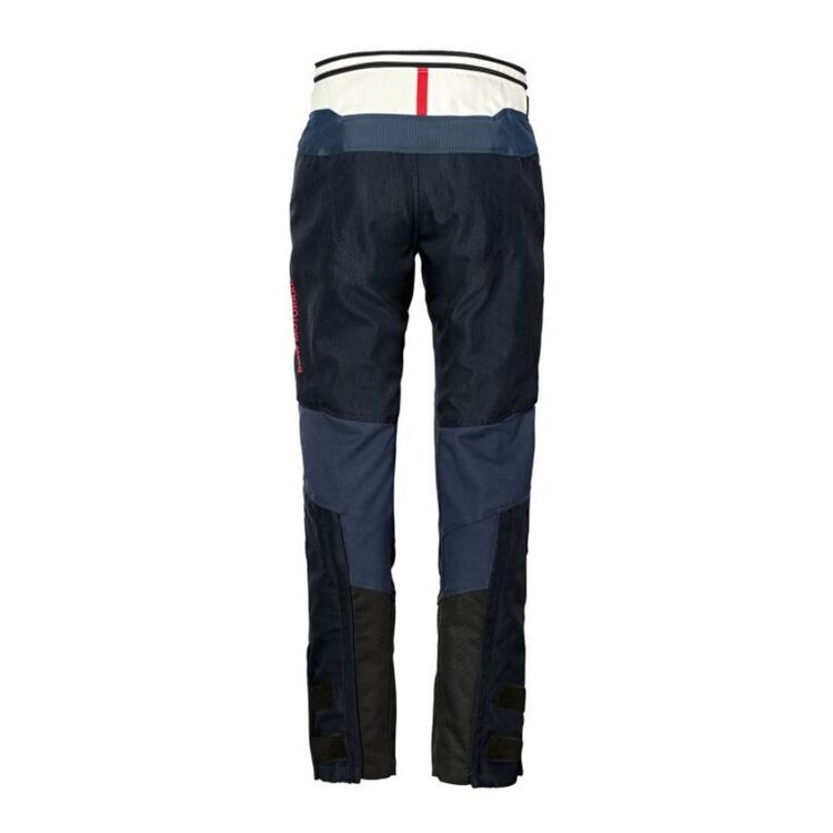 BMW GS Rallye GTX motorcycle touring pants blue back view with ergonomic fit and weather-resistant construction