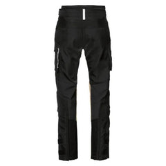BMW Mens Rallye GTX motorcycle pants black back view with ergonomic fit and cargo pocket design