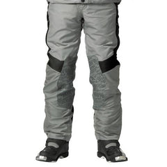 BMW Rallye 3 adventure touring motorcycle pants grey front view with reinforced knee protection and ergonomic riding fit