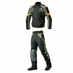 BMW Rallye 3 motorcycle touring suit premium grey and yellow textile adventure riding apparel with CE protection