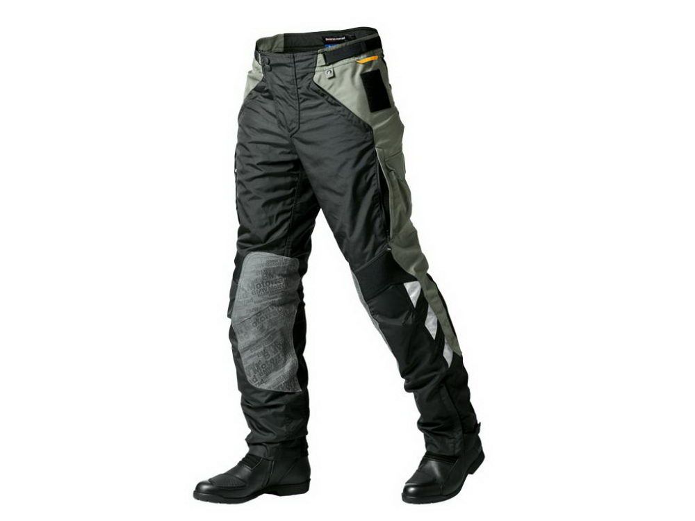 BMW Rallye 3 touring motorcycle pants black front view with protective textile design