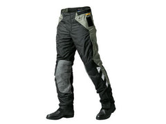 BMW Rallye 3 touring motorcycle pants black front view with protective textile design