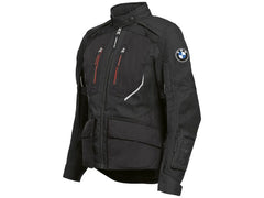 bmw gs rallye womens motorcycle touring jacket front detail black with chest zipper pockets