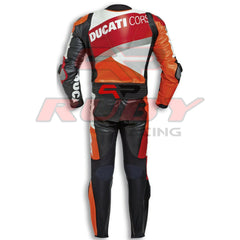 Ducati Men Motorbike Racing Leather Suit Back