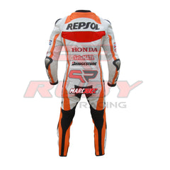 Marc Marquez Repsol MotoGp 2019 Motorbike Racing Leather Suit Back View
