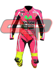 Rossi Pink Motorbike Racing Leather Motorbike Suit