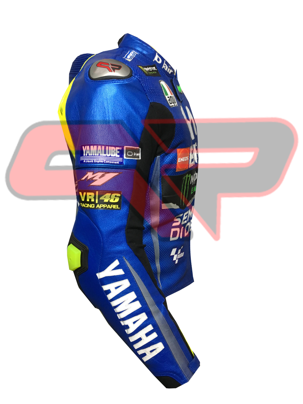 Valentino Rossi Motorbike Racing Leather Biker Jacket Right Side