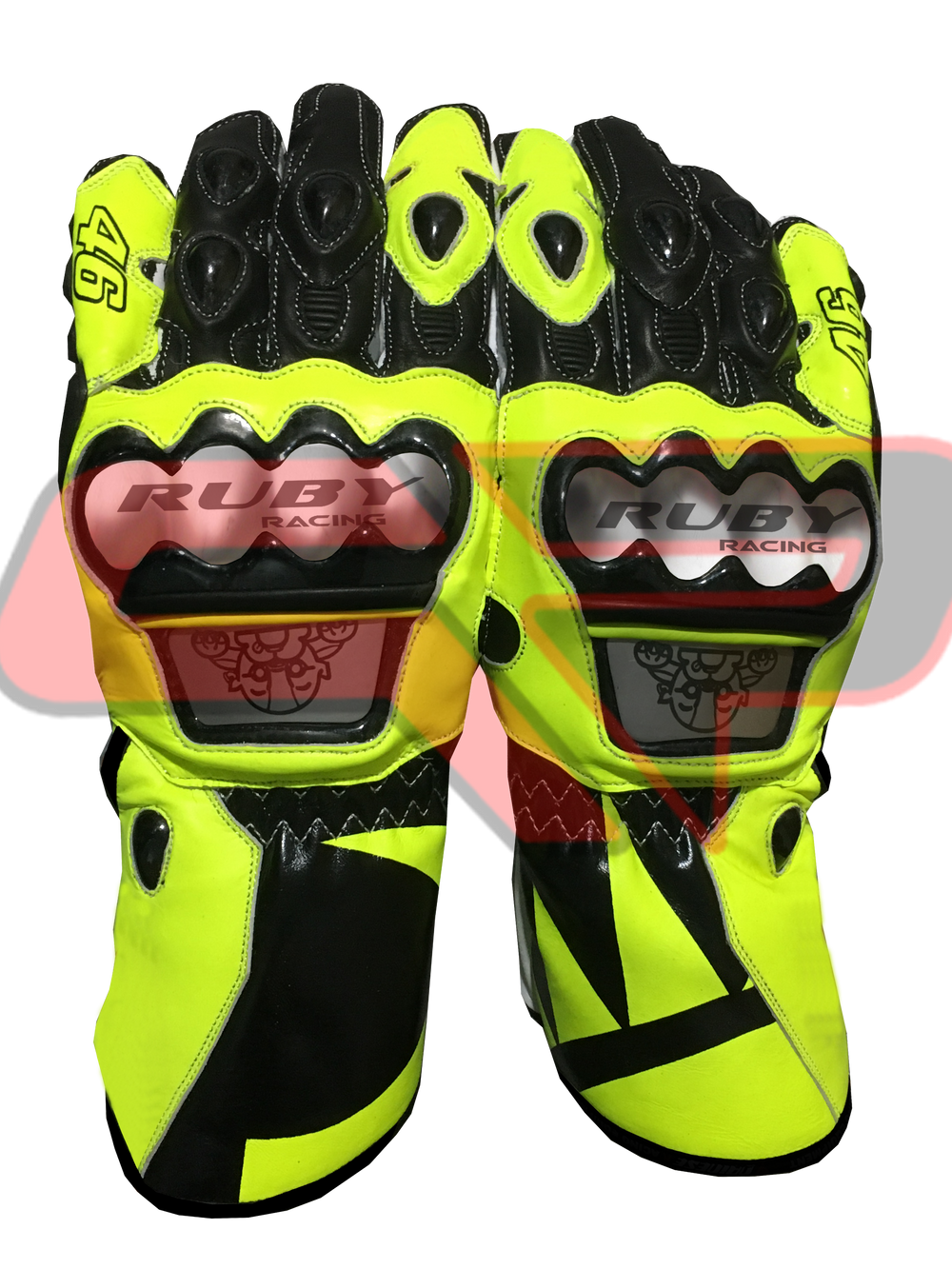 Rossi Motorbike Racing Leather Gloves 2