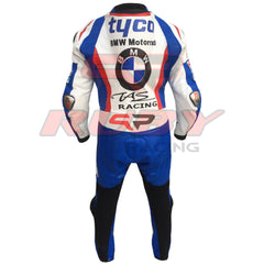 Tyco BMW Motorrad Men Motorbike Racing Leather Suit Back