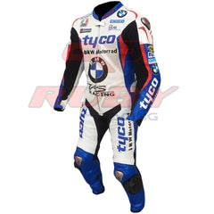 Tyco BMW Motorrad Men Motorbike Racing Leather Suit Left Side View
